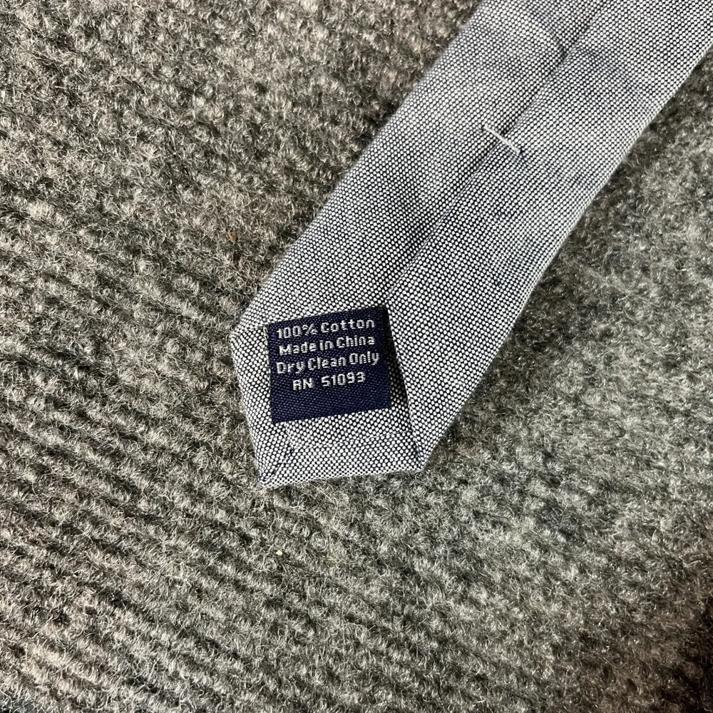 Tackle & Tides Mens Blue White Buffalo Plaid Gingham Cotton Necktie